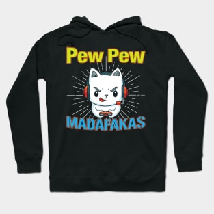 Pew Pew Cat Gaming Cat Hoodie